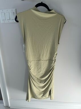 Aritzia Ruched Mini Dress - Sage Green